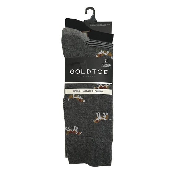 Gold Toe‎ Dogs/Ducks/Grey Dress Socks 3-Pack NWT - Picture 1 of 7